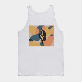 Minimalist Man Silhouette Art, Minimalistic Scandinavian Tank Top